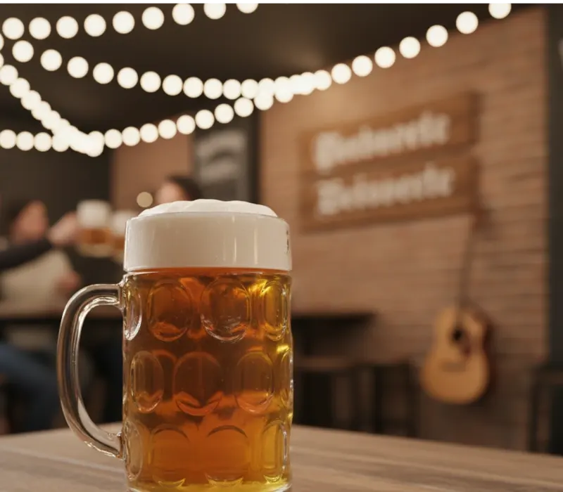 Ambiente aconchegante com música ao vivo em Blumenau.